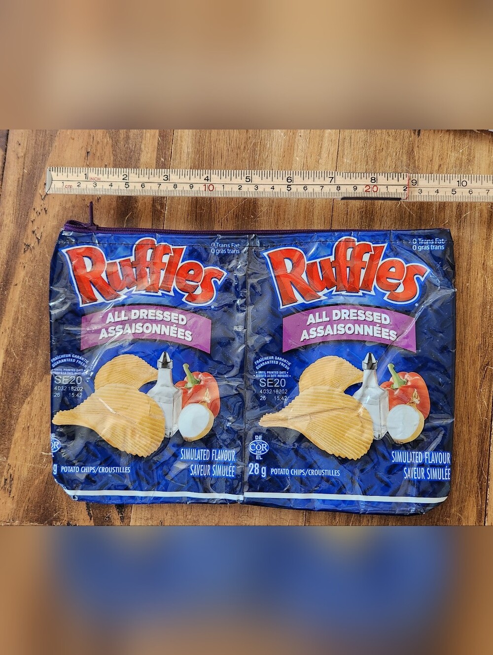 Upcycled Ruffles All Dressed Pencil Case - Picture 3 of 5
